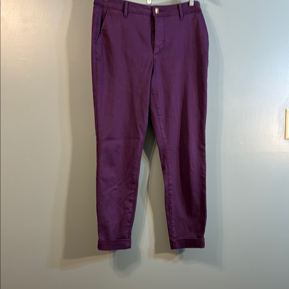 Purple Slim Fit Pants